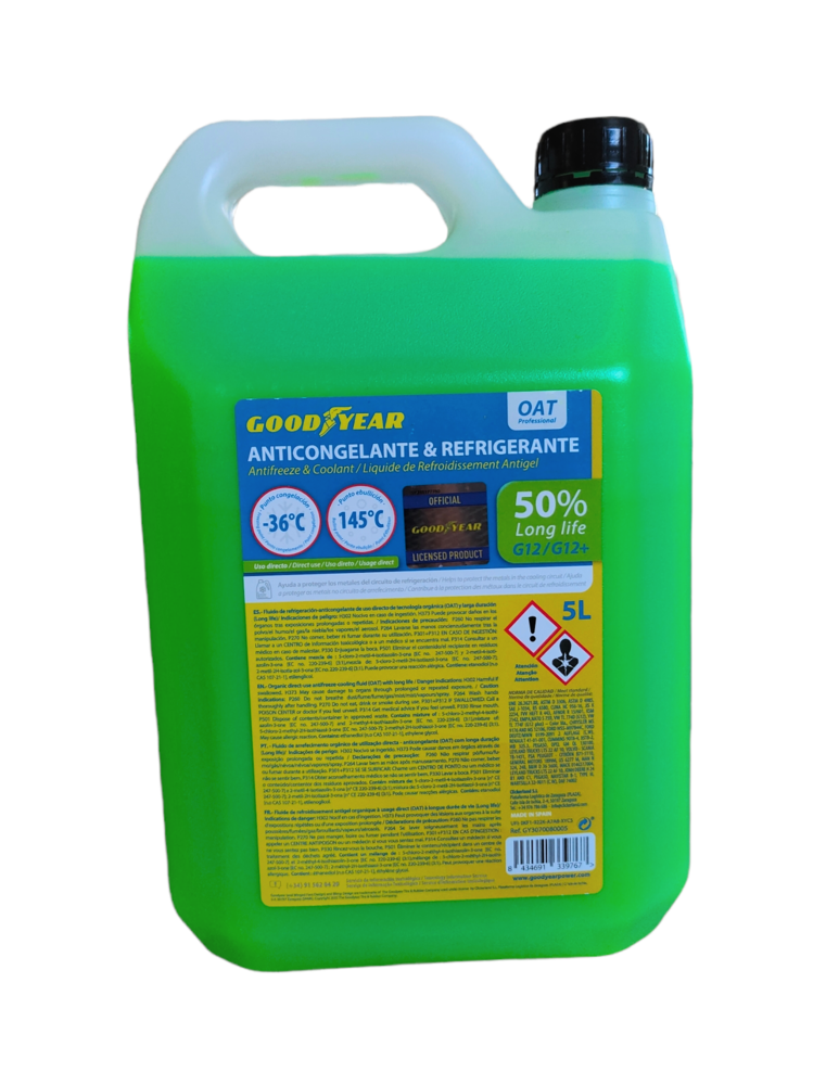 Toclim Anticongelante 50% G12 Verde 5L - 11,35 € - Neumáticos y